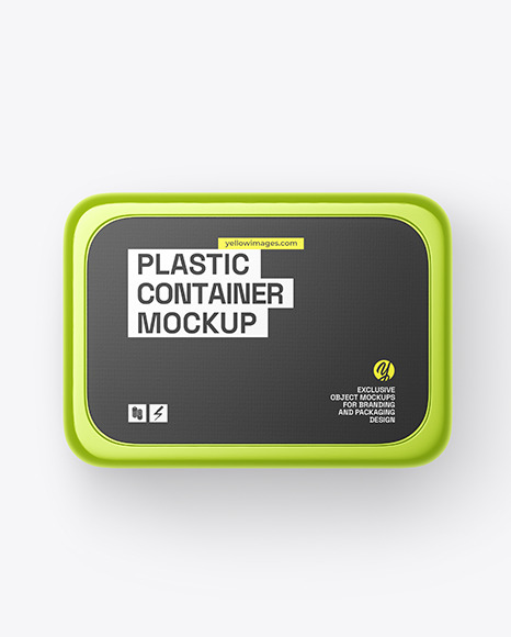 Metallized Plastic Container Mockup