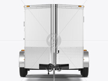 Cargo Trailer Mockup - Front View