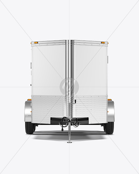 Cargo Trailer Mockup - Front View