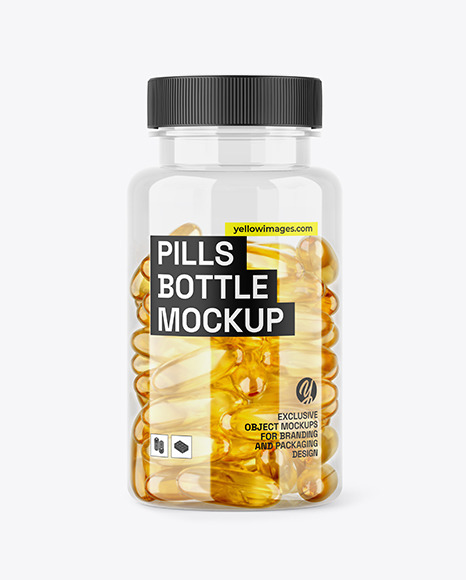 Clear Pill Bottle Mockup