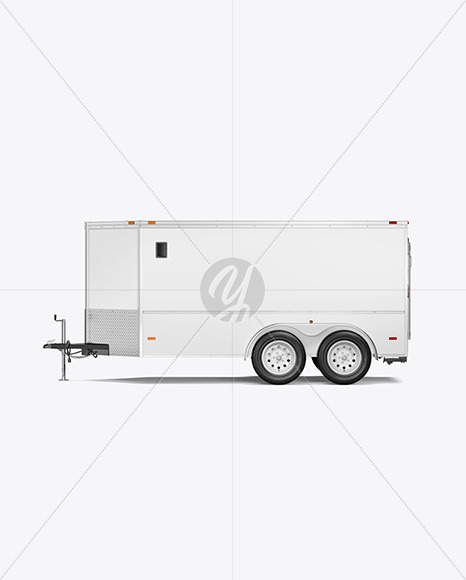 Cargo Trailer Mockup - Side View