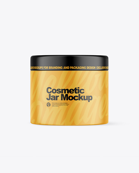 Matte Cosmetic Jar Mockup