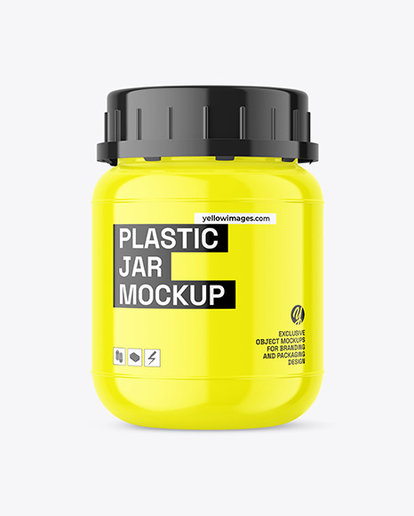 Matte Plastic Pharmacy Jar Mockup