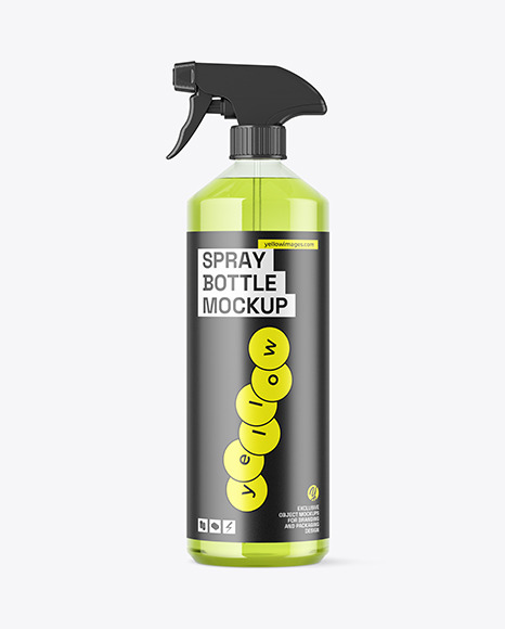 Clear PET Spray Bottle Mockup