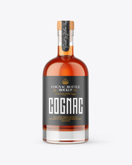 Cognac Bottle Mockup