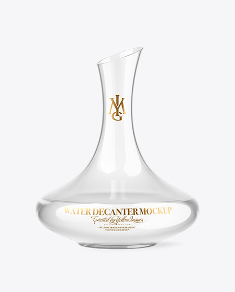 Clear Glass Water Decanter Mockup