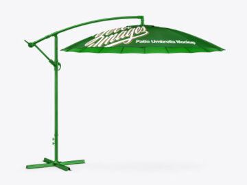 Patio Umbrella w/ Metallic Pole Mockup