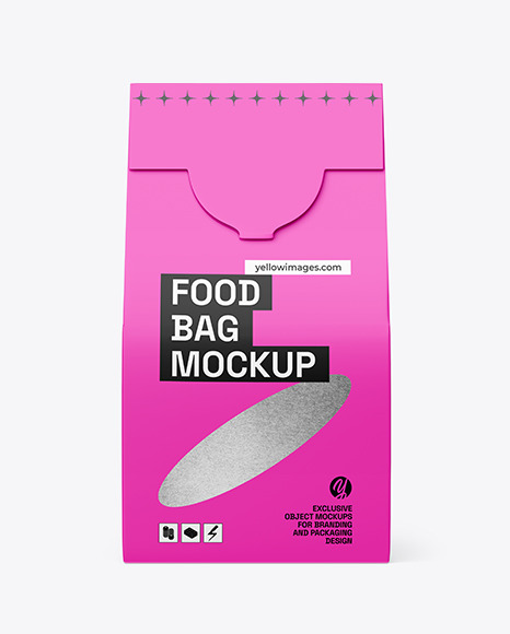 Matte Paper Food Bag Mockup