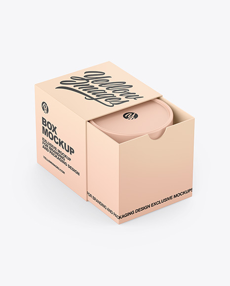 Box W/ Matte Tube Mockup