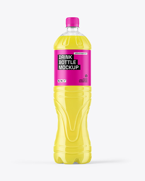 1,5L PET Juice Bottle Mockup