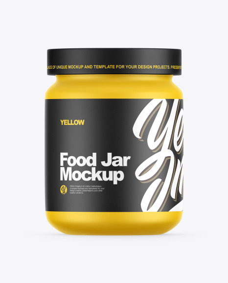 Matte Food Jar Mockup