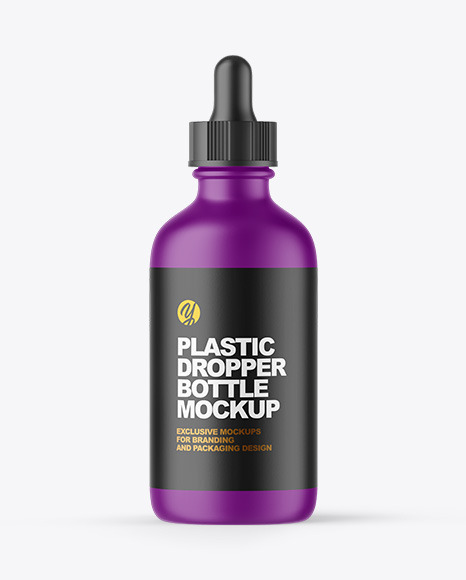Matte Plastic Dropper Bottle Mockup