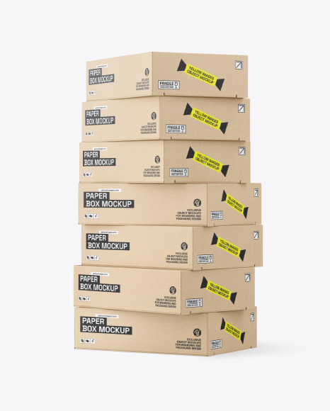 Kraft Paper Boxes Mockup