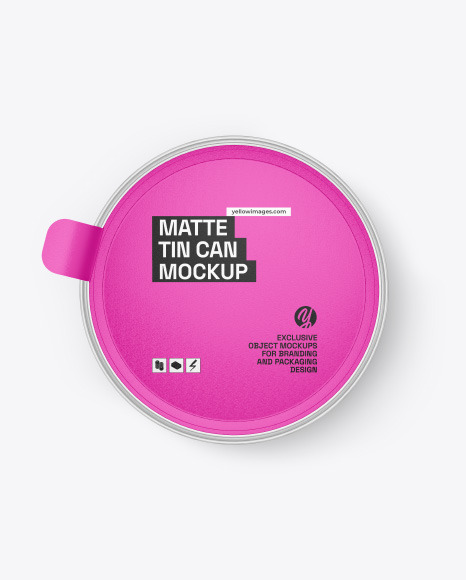 Matte Tin Can Mockup