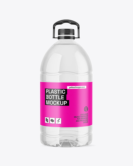 6L Clear PET Water Bottle Mockup