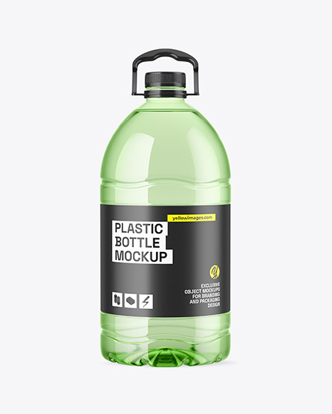 6L Colored PET Water Bottle Mockup