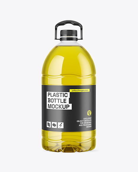 6L Clear PET Olive Oil Bottle Mockup