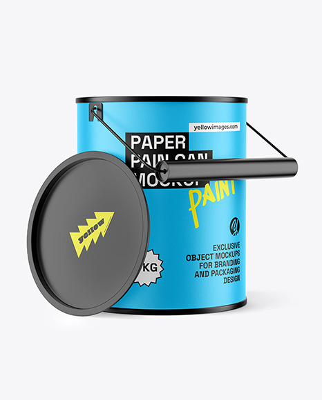 Paper Paint Can Mockup