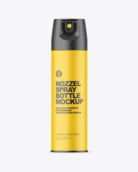 Matte Nozzel Spray Bottle Mockup