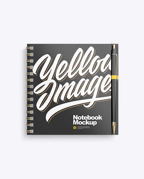 Notebook With Writing Pen Mockup