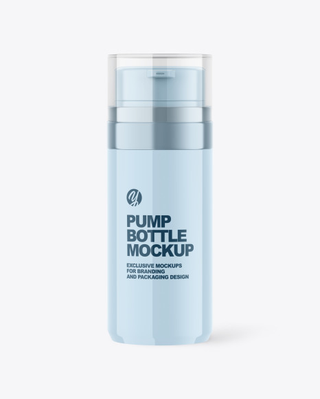 15ml Cosmetic Pump Bottle Mockup