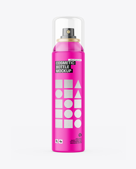Matte Deodorant Spray Bottle Mockup