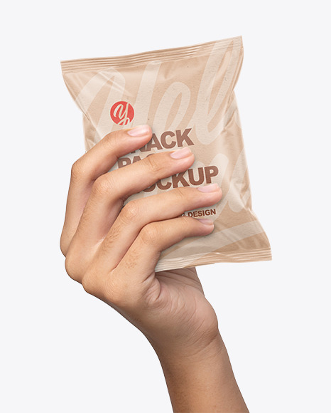 Kraft Snack Pack in a Hand Mockup