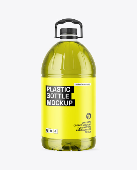 Clear PET Olive Oil Bottle Mockup