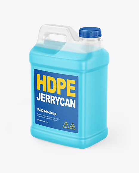 Jerrycan with Liquid Mockup