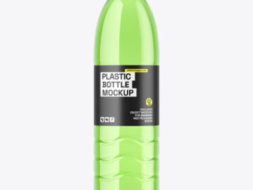Clear PET Drink Bottle Mockup