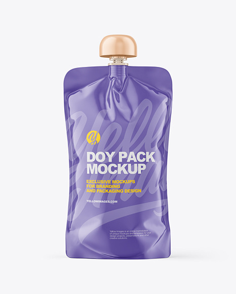 250ml Glossy Doy Pack Mockup