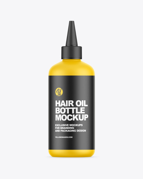 Matte Hair Oil Bottle Mockup
