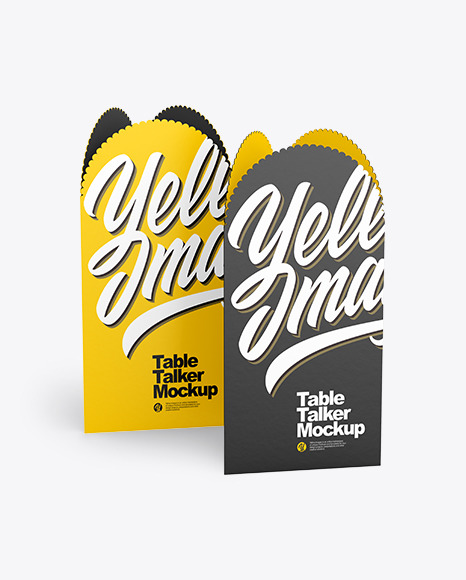 Two Paper Table Talkers Mockup