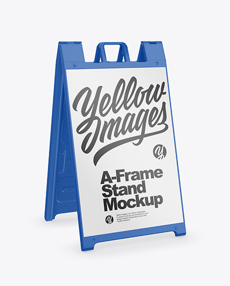 A-Frame Sign Mockup - Halfside View