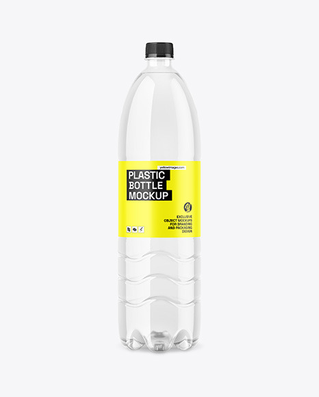Clear PET Water Bottle Mockup