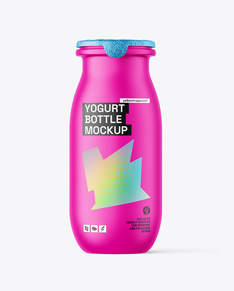 Matte Yogurt Bottle Mockup