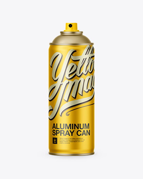 Aluminum Spray Can Without Cap Mockup