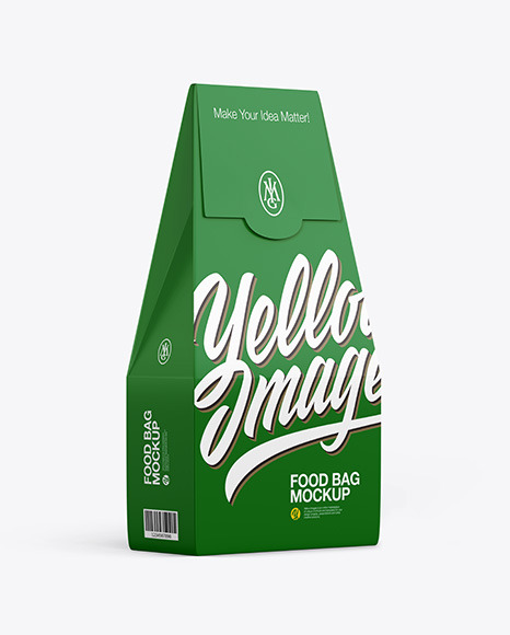 Matte Paper Food Bag Mockup