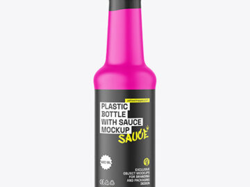 Matte Sauce Bottle Mockup