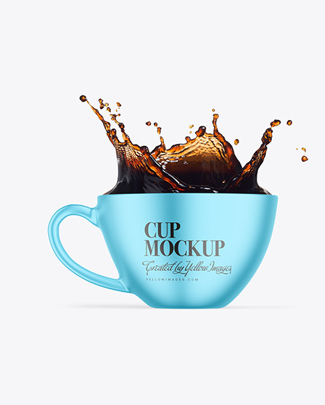 Metallized Cup w/ Coffe Splash Mockup