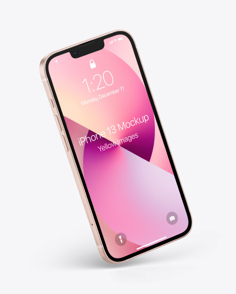Apple iPhone 13 Pink Mockup