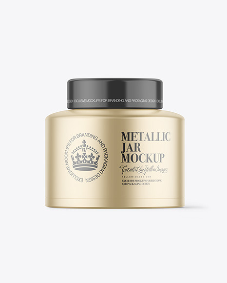 Matte Metallic Jar Mockup