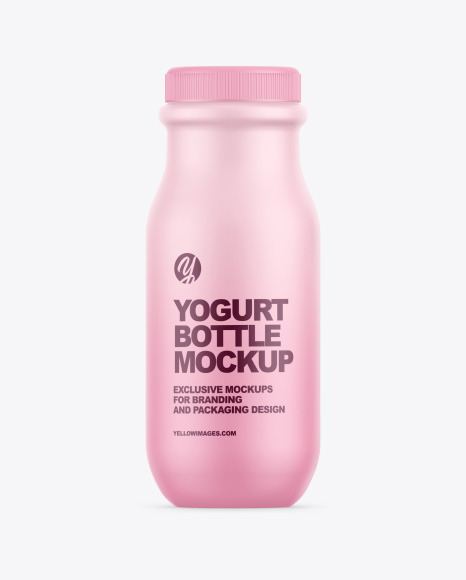 Matte Yogurt Bottle Mockup