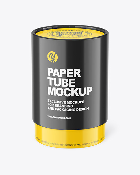 Glossy Paper Tube Mockup