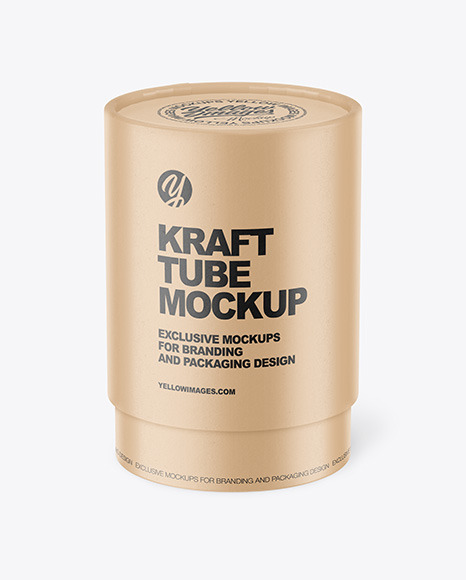 Kraft Paper Tube Mockup