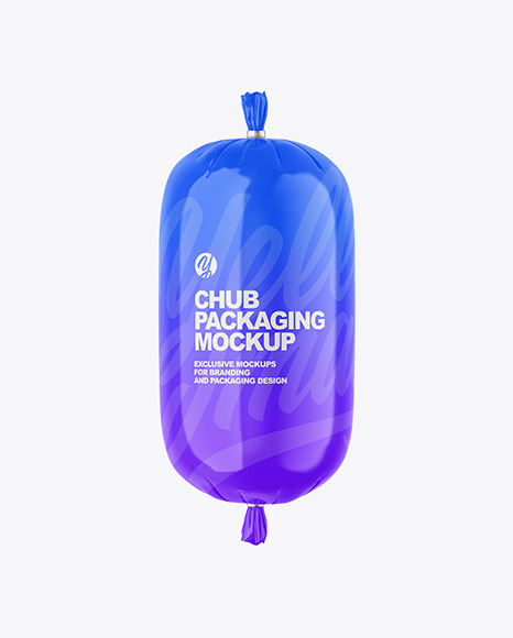 Glossy Chub Packaging Mockup