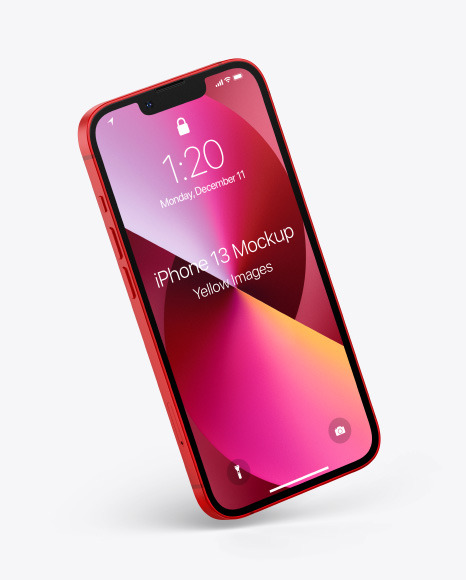 Apple iPhone 13 Red Mockup