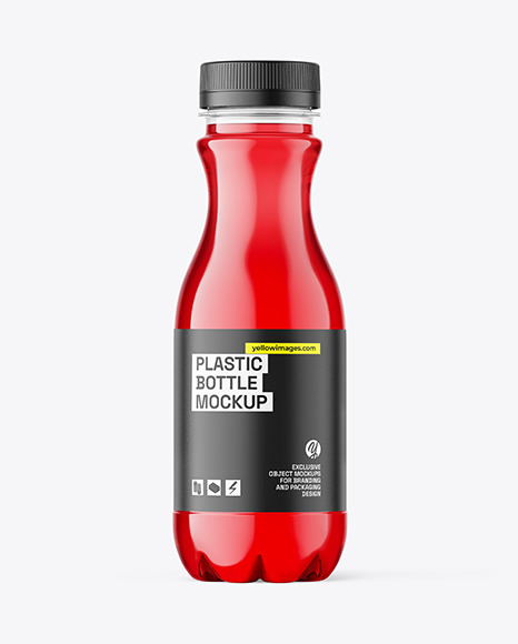 Red Juice Bottle Mockup