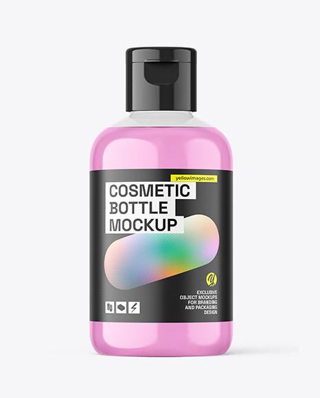 100ml Clear Cosmetic Bottle Mockup
