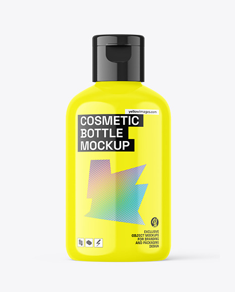 100ml Glossy Cosmetic Bottle Mockup